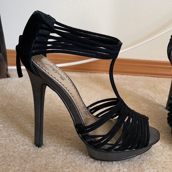 Strappy Slightly Platformed Heels - Picture 2 of 2